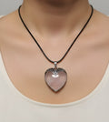 Hart ketting rozekwarts